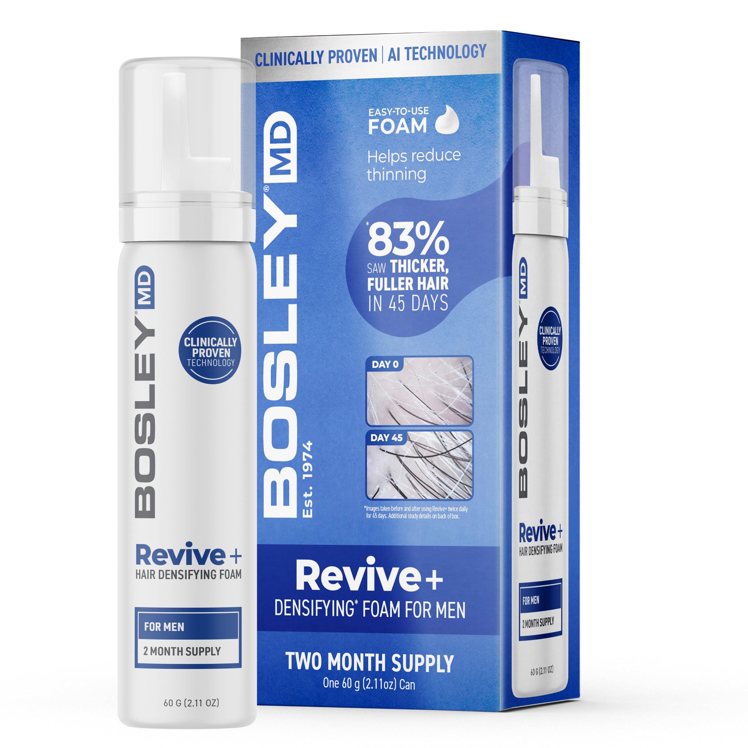 Bosley MD Men's REVIVE+ Densifying Treatment Foam