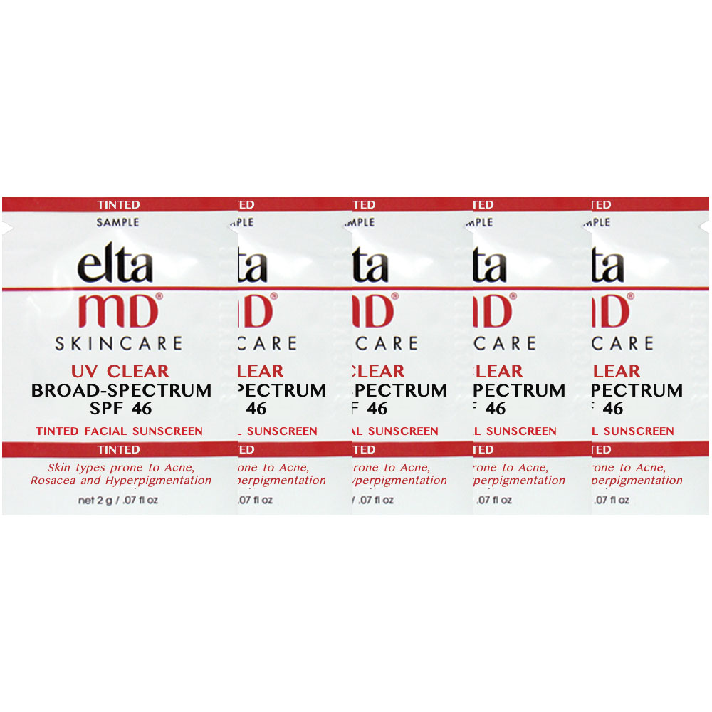 Elta MD Trial Sample TINTED UV Clear SPF 46 - 5 Pack