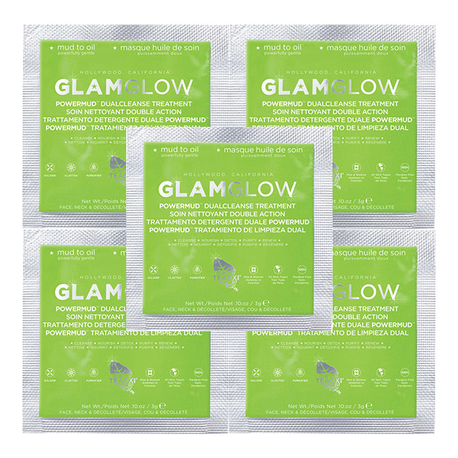 GlamGlow PowerMud Travel Sample 5-pack