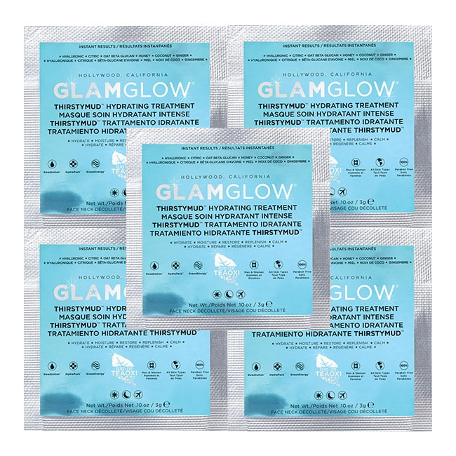 GlamGlow ThirstyMud Travel Sample 5-Pack