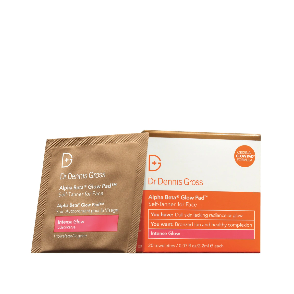 Dr. Dennis Gross Alpha Beta Glow Pad for Face – Intense Glow – 20 Packettes