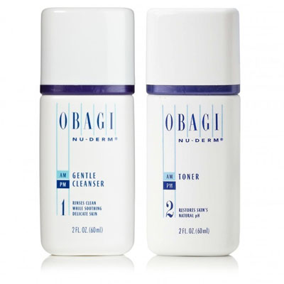Obagi Travel Size Nu-Derm Gentle Cleanser + Toner Set