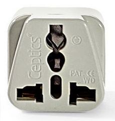 Universal Plug Adapter for Europe (Type C) Grounded