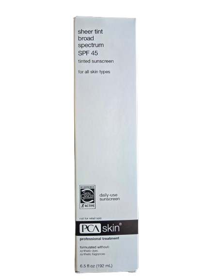 PCA Skin Sheer Tint Broad Spectrum SPF 45 6.5 Oz Pro Size